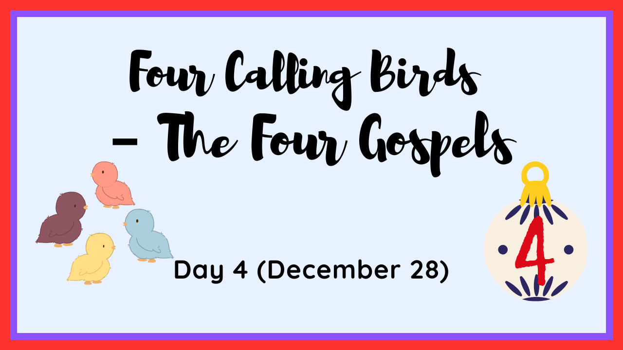 The four calling birds from the Twelve Days of Christmas carol